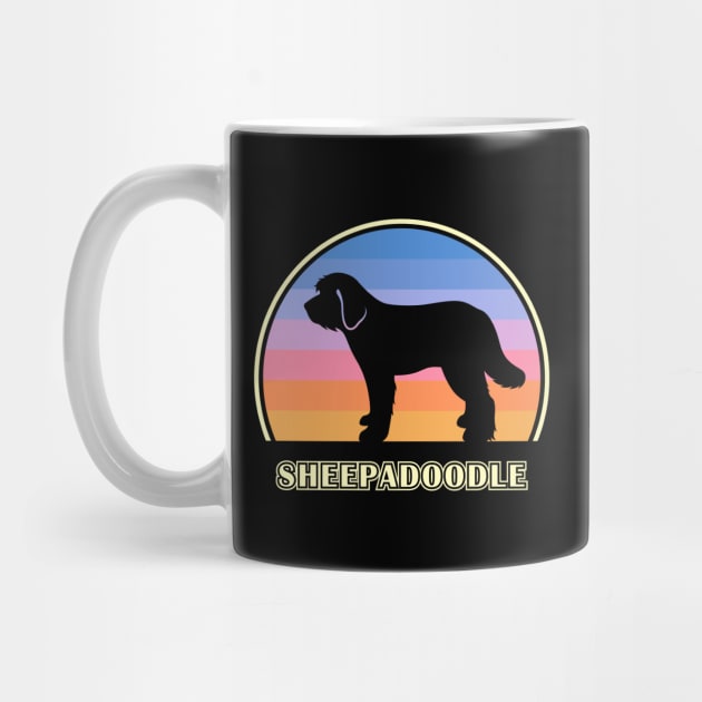 Sheepadoodle Vintage Sunset Dog by millersye